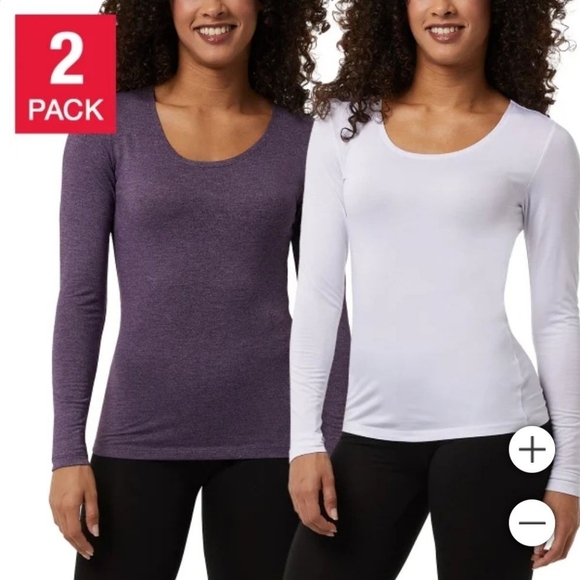 New 32 Degrees Heat 2 Pack Thermal Baselayer Woman's Top Long Sleeve Size Large - Picture 1 of 5